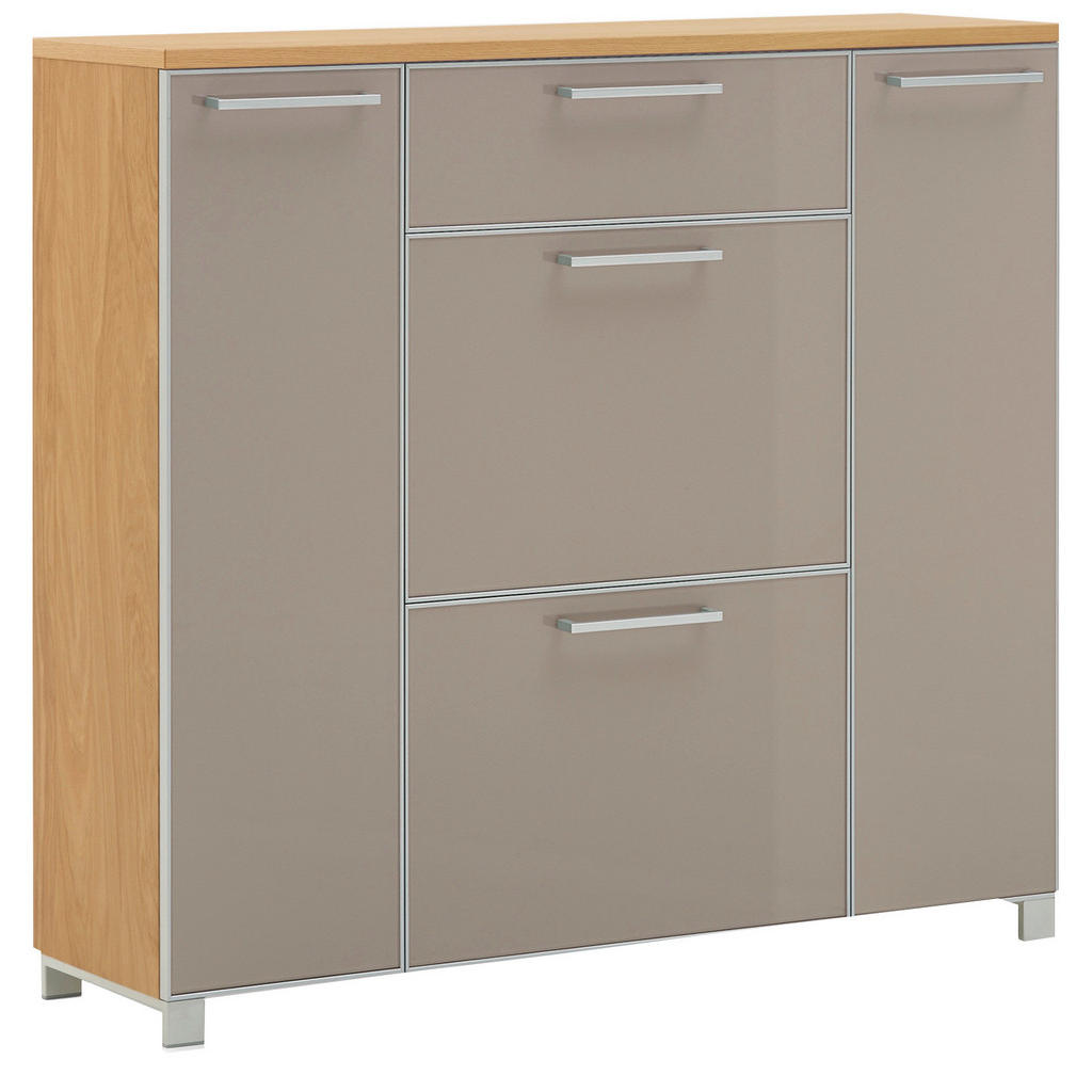 OMARA ZA ČEVLJE furnirano rjavosiva, barve hrasta