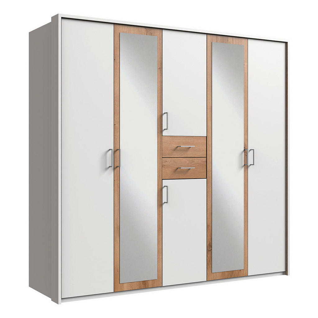 OMARA ZA OBLAČILA, bela, barve hrasta