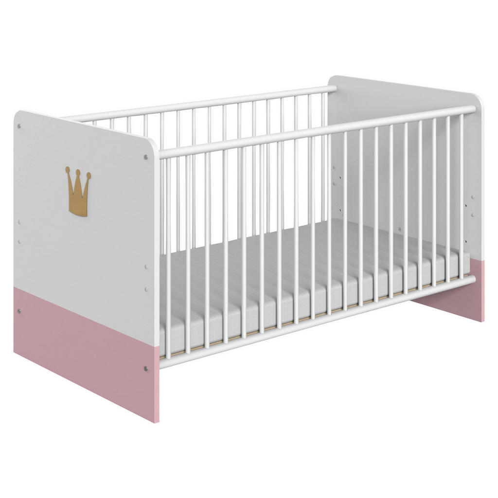 OTROŠKA POSTELJICA Cindy 80/85/144 cm roza, bela