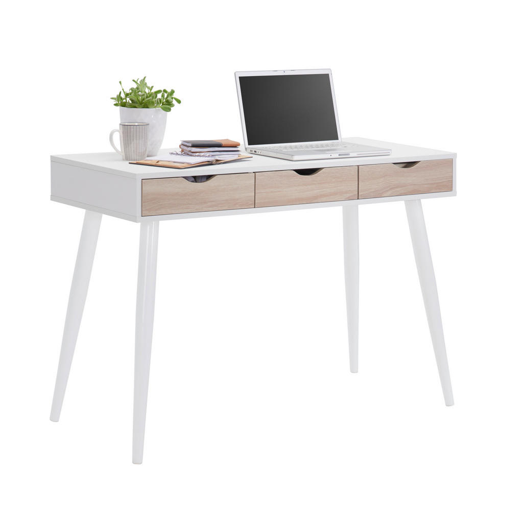PISALNA MIZA leseni material bela, barve hrasta