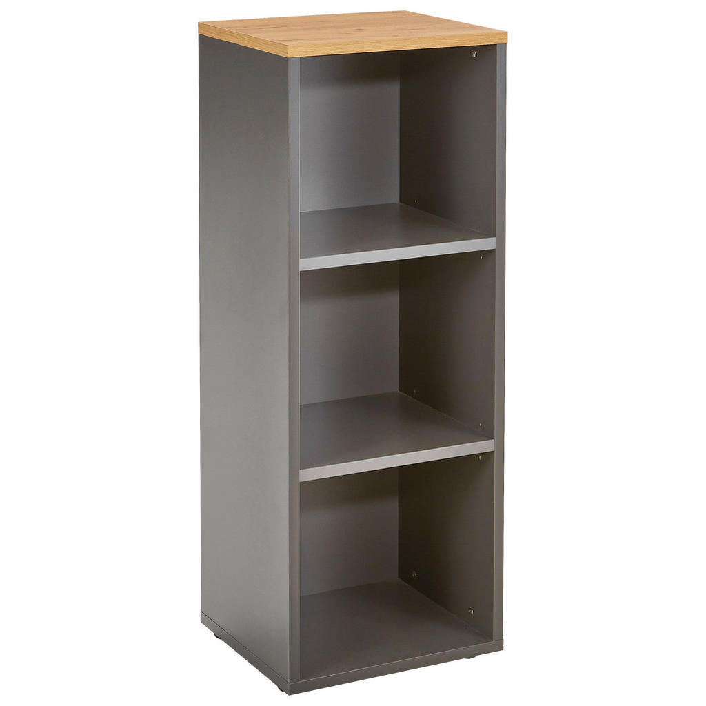 PISARNIŠKI REGAL 45/120/40 cm barve grafita, barve hrasta