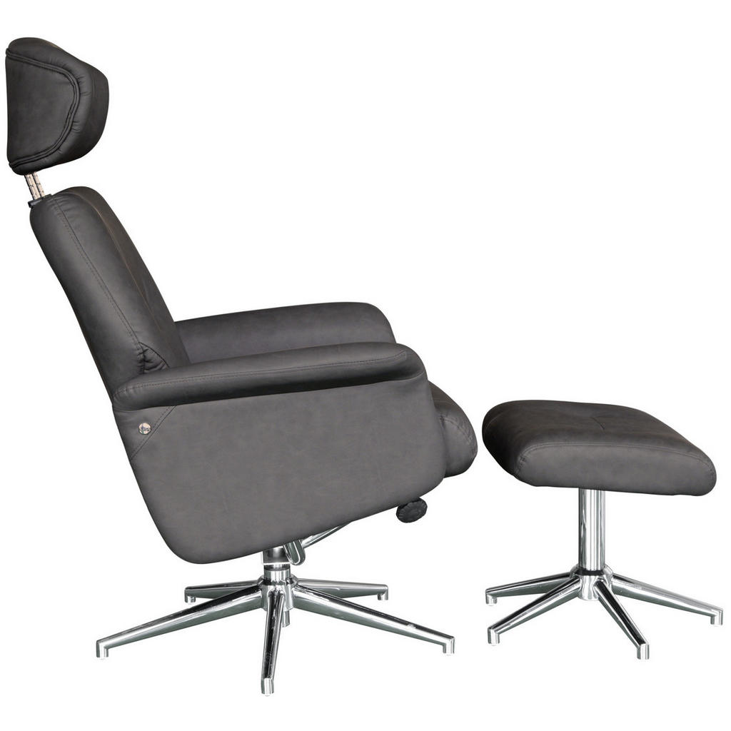 Alternative view of POČIVALNIK S PODNOŽNIKOM, antracit, barve kroma kovina, umetna masa, tekstil