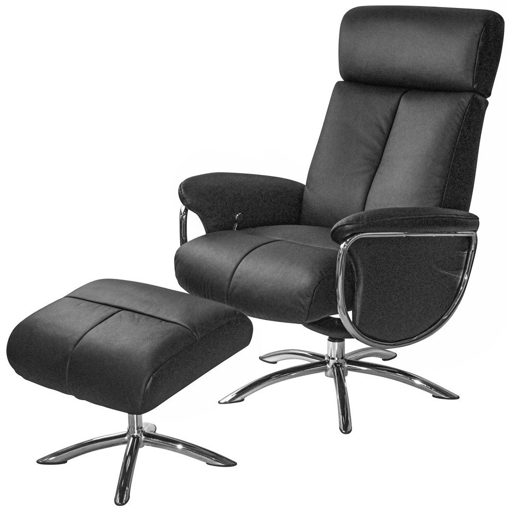 Alternative view of POČIVALNIK S PODNOŽNIKOM, črna tekstil, usnje