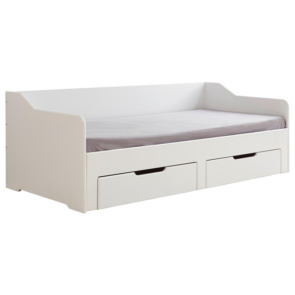 POSTELJA 90/180 cm  x 200 cm , leseni material bela