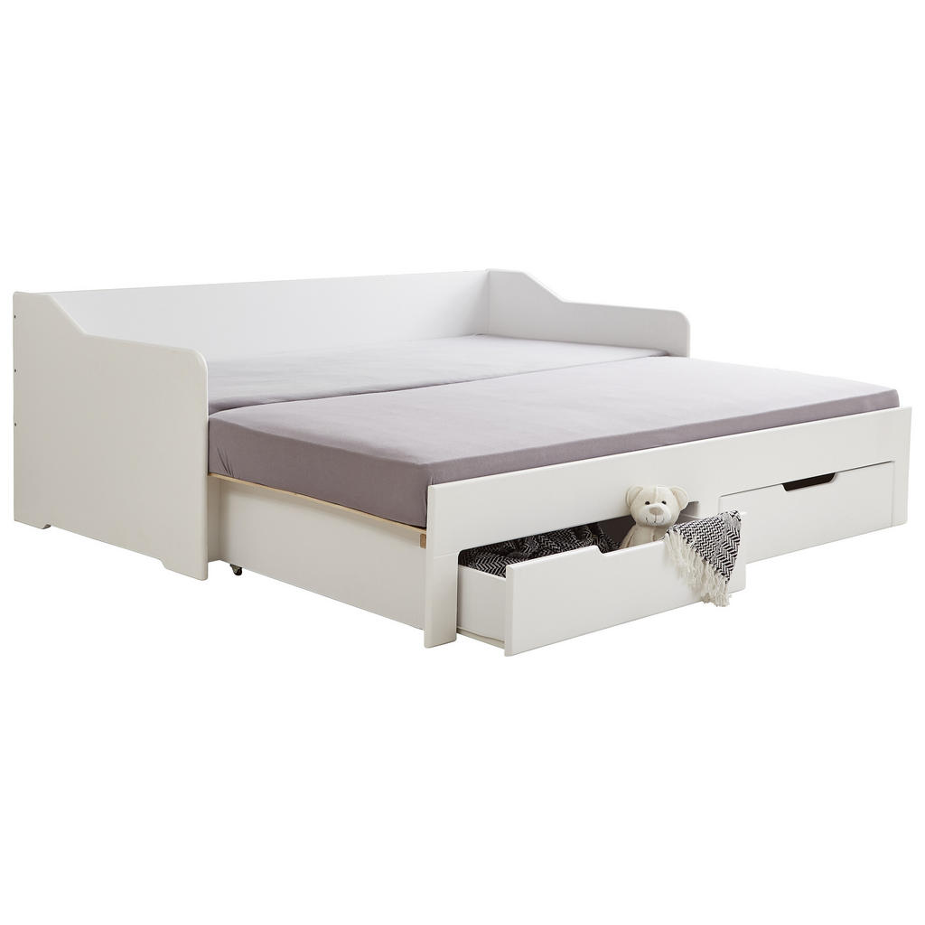 POSTELJA 90/180 cm x 200 cm , leseni material bela - slika 6