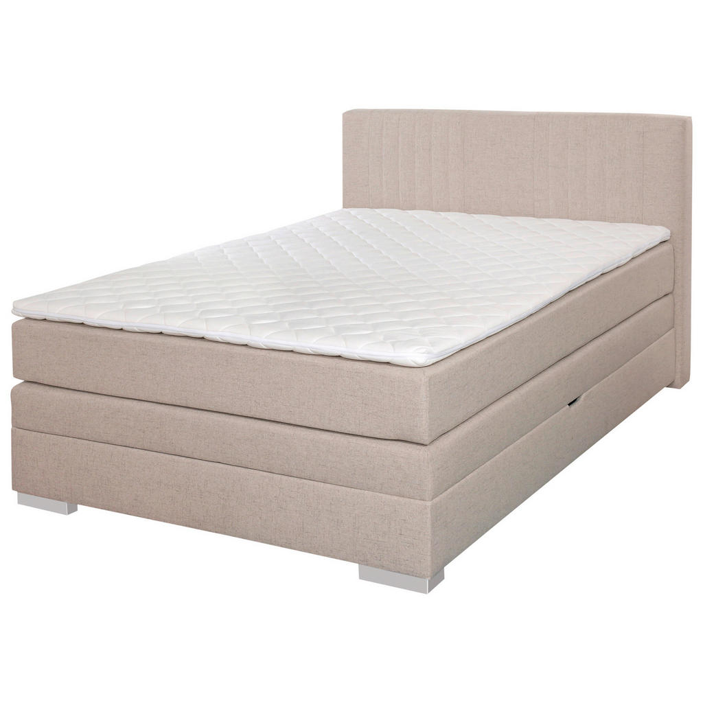 POSTELJA BOXSPRING 140 cm  x 200 cm , tekstil bež