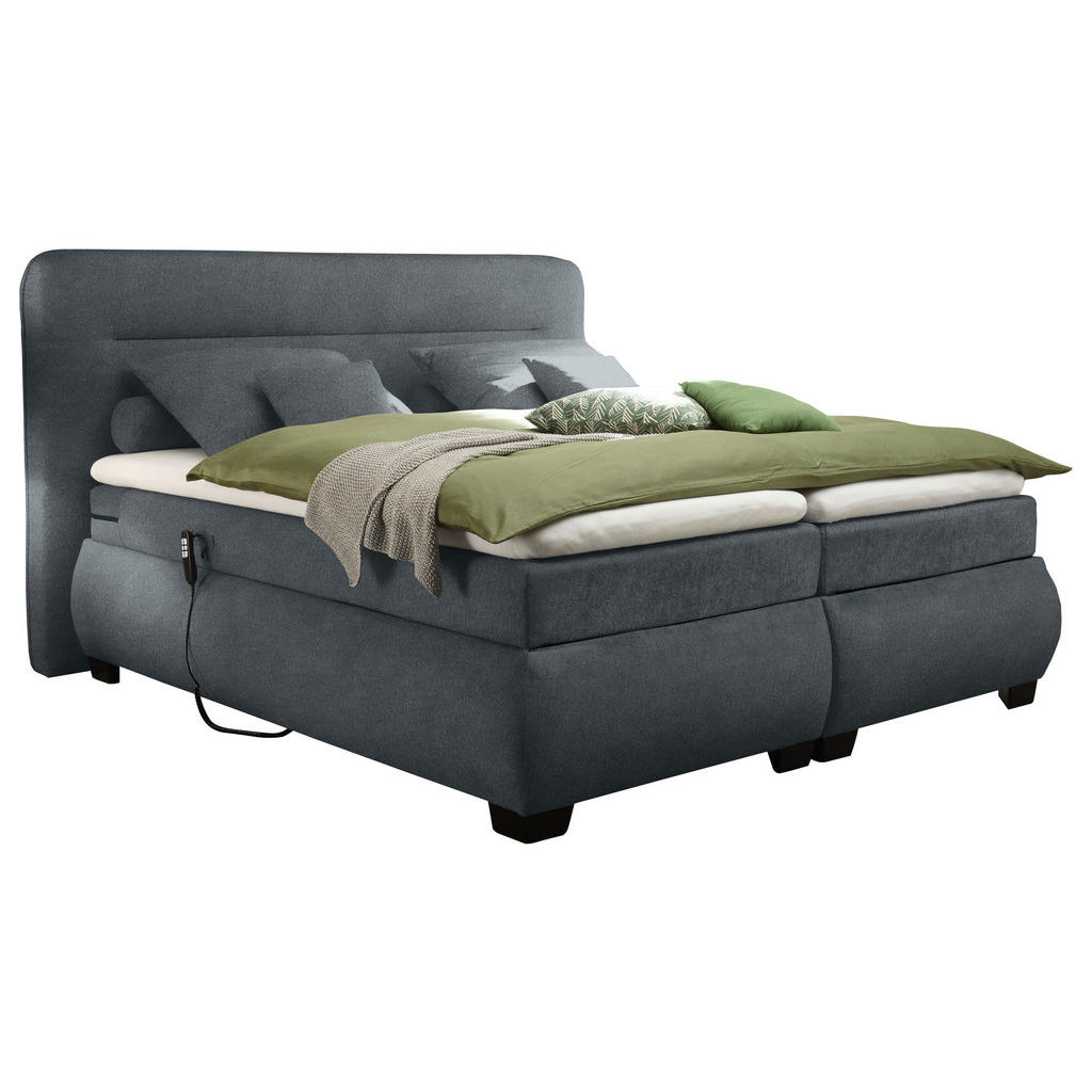 POSTELJA BOXSPRING 160 cm  x 200 cm , tekstil antracit