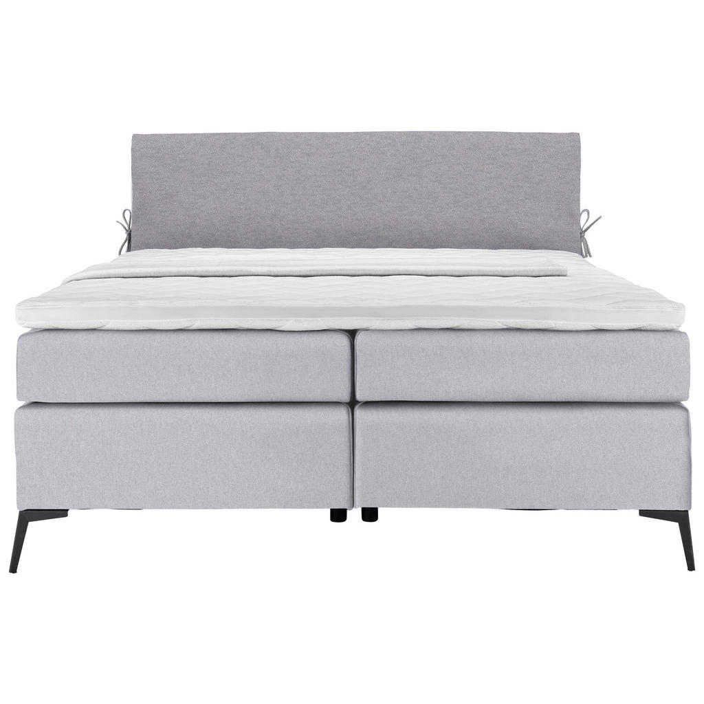 Alternative view of POSTELJA BOXSPRING 140 cm  x 200 cm , tekstil siva, svetlo siva