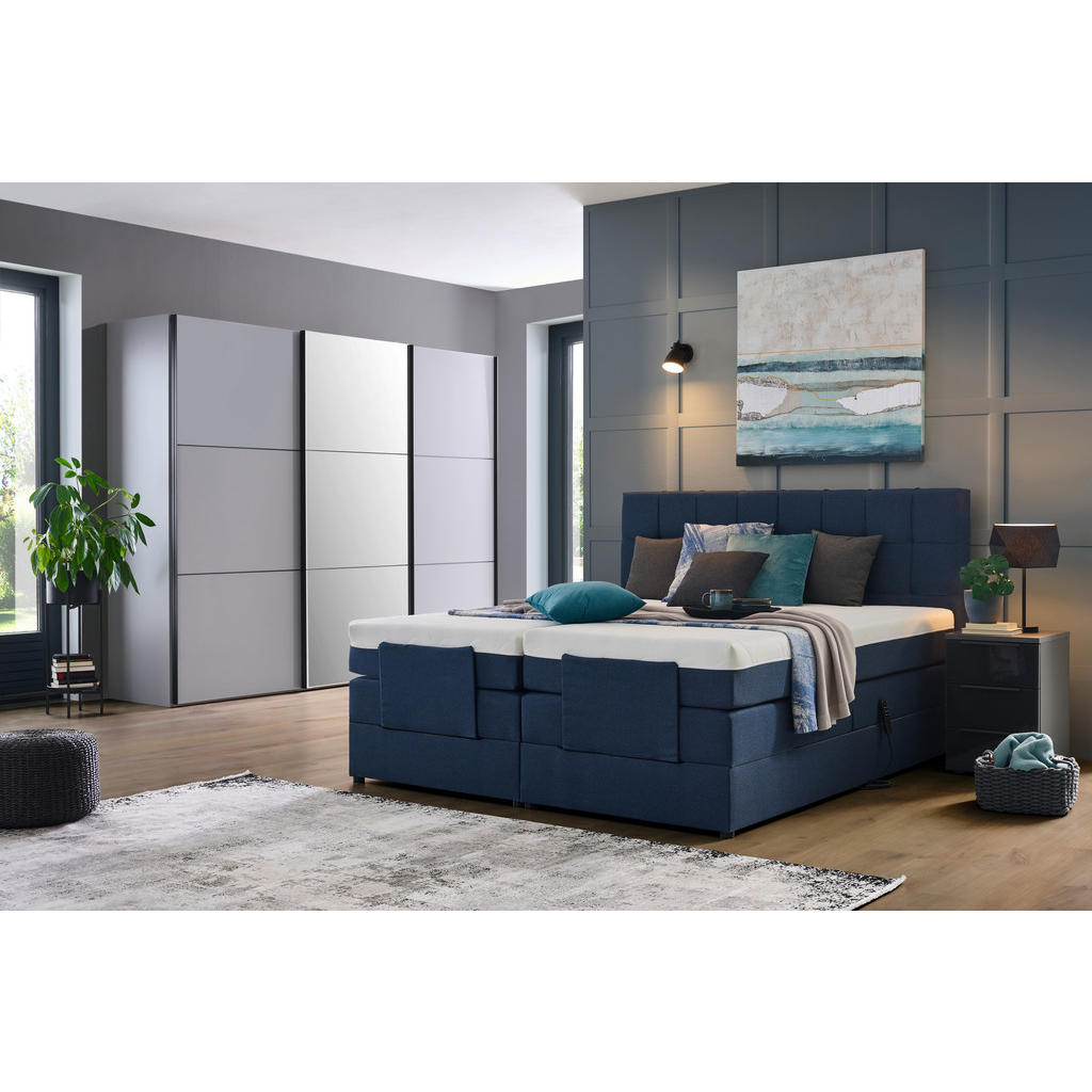 Alternative view of POSTELJA BOXSPRING 180 cm  x 200 cm , tekstil modra