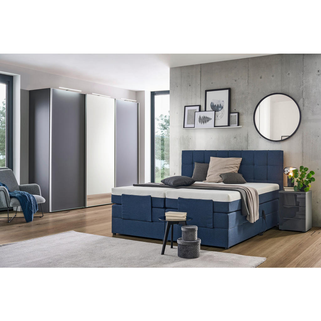 POSTELJA BOXSPRING 180 cm x 200 cm , tekstil modra - slika 4