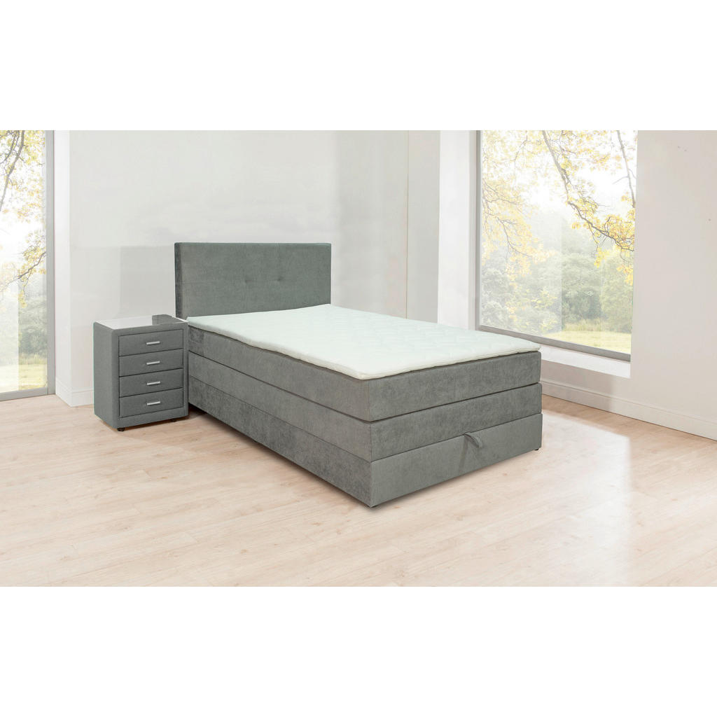 Alternative view of POSTELJA BOXSPRING 120 cm  x 200 cm , les, tekstil, leseni material siva