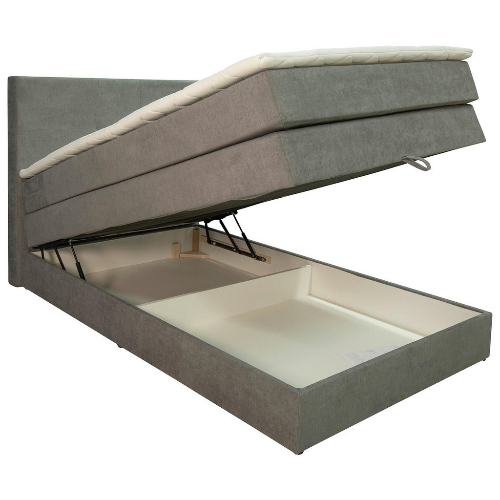 POSTELJA BOXSPRING 120 cm x 200 cm , les, tekstil, leseni material siva - slika 5