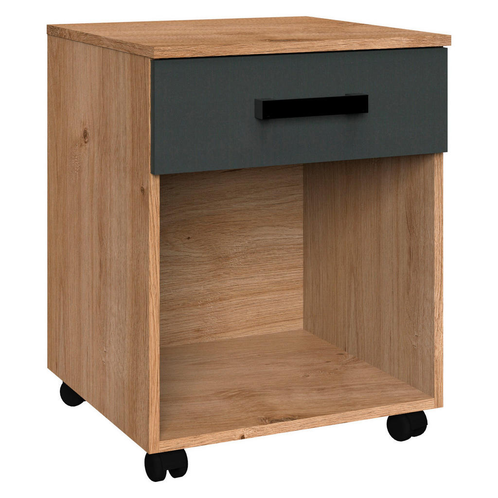 PREDALNIK NA KOLESCIH barve hrasta, barve grafita