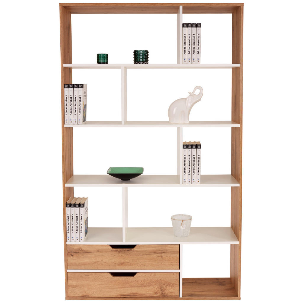 Alternative view of PREDELNA STENA 110/185/32 cm bela, barve hrasta, svetlo rjava