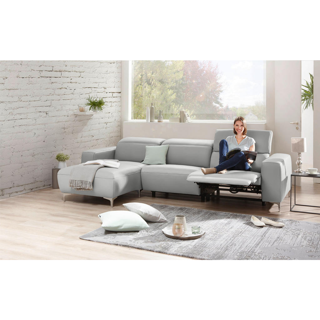 Alternative view of SEDEŽNA GARNITURA, pravo usnje svetlo siva