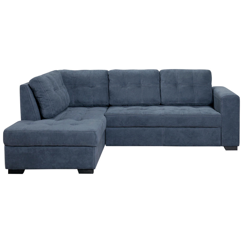 SEDEŽNA GARNITURA, mikrovlakna temno modra