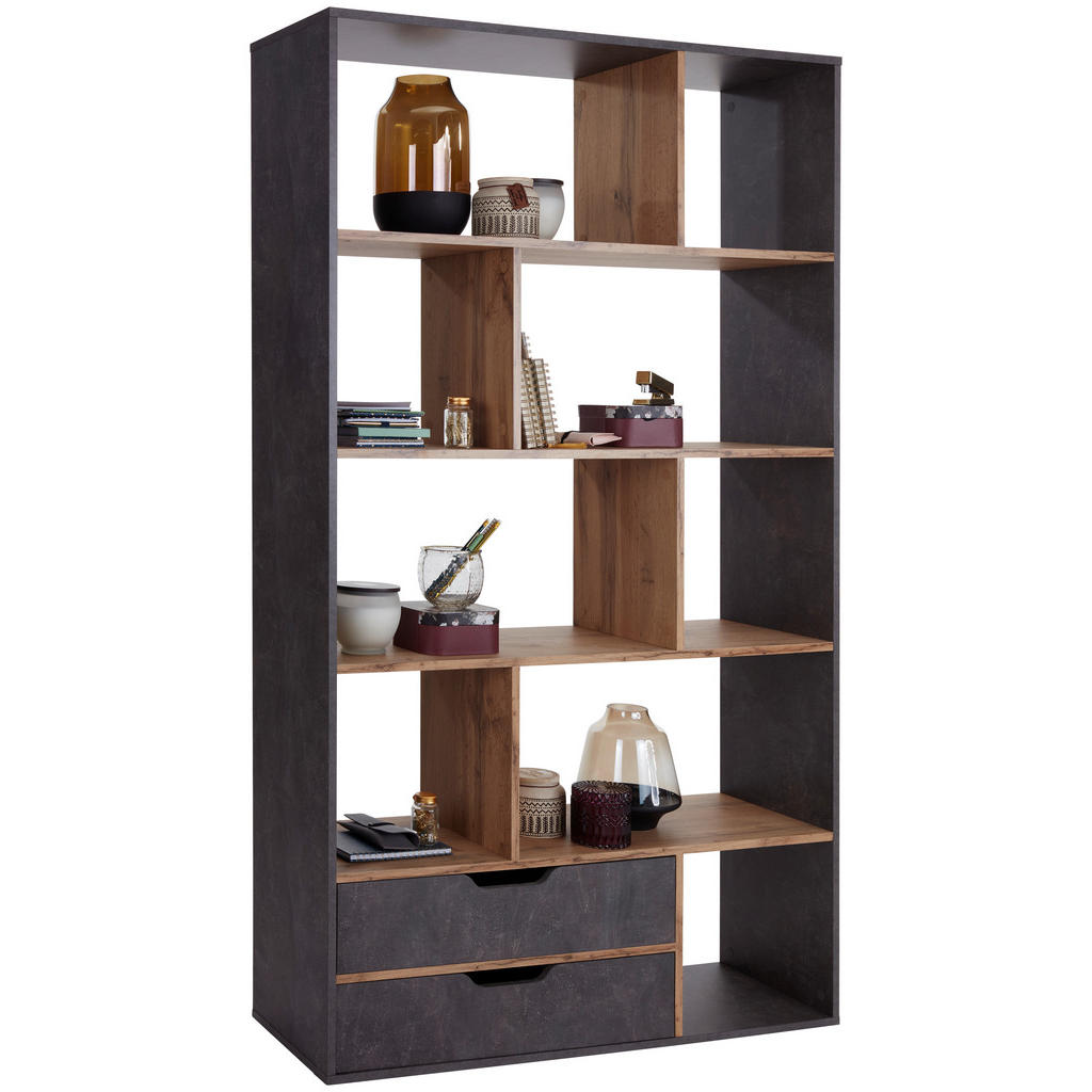 PREDELNA STENA 110/185/32 cm siva, barve hrasta