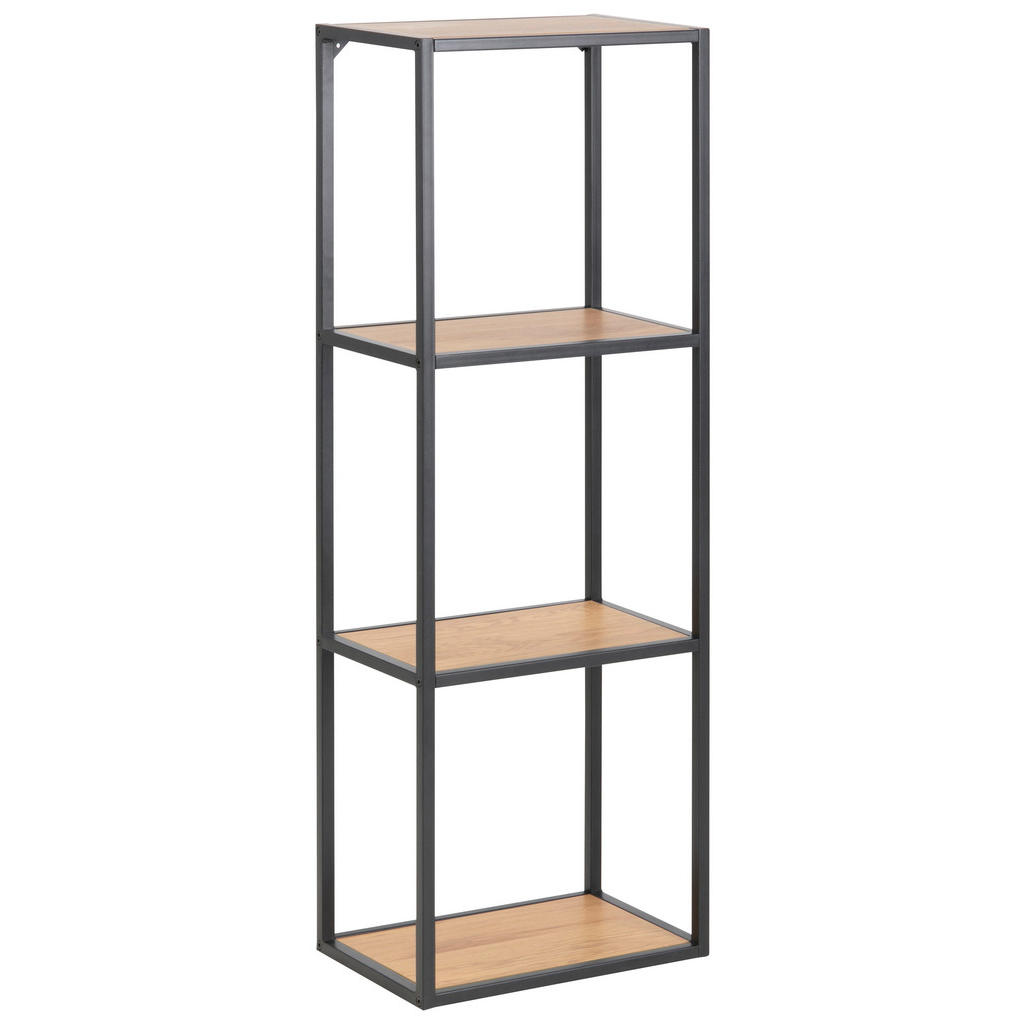 STENSKI REGAL 37/108/24 cm črna, barve hrasta