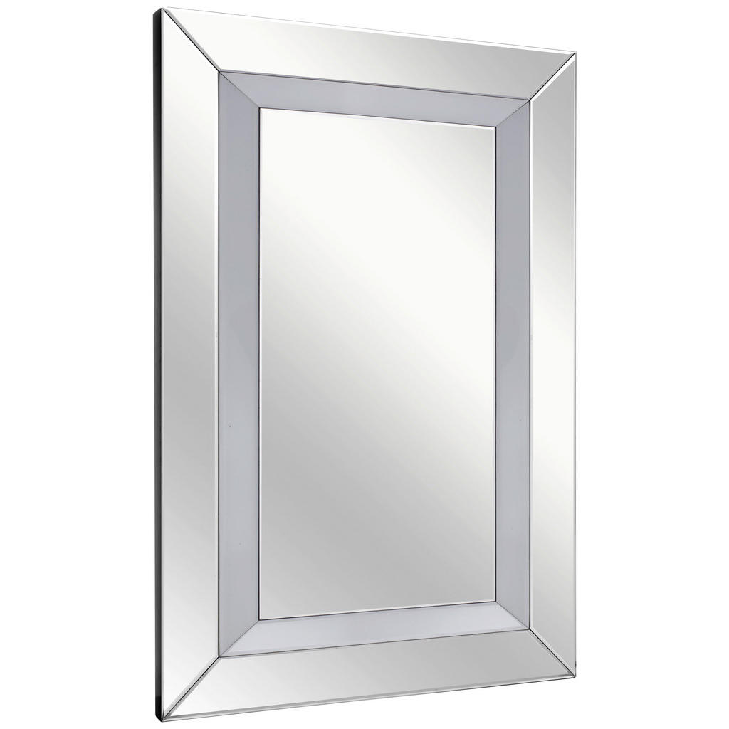 STENSKO OGLEDALO, 80/120/4,8 cm steklo, leseni material