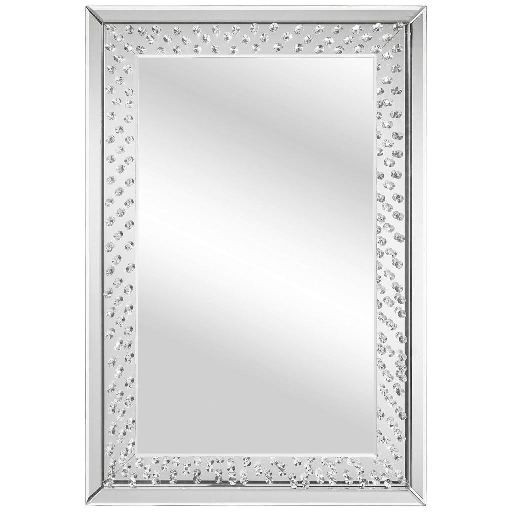 STENSKO OGLEDALO, 60/90/5 cm steklo, leseni material