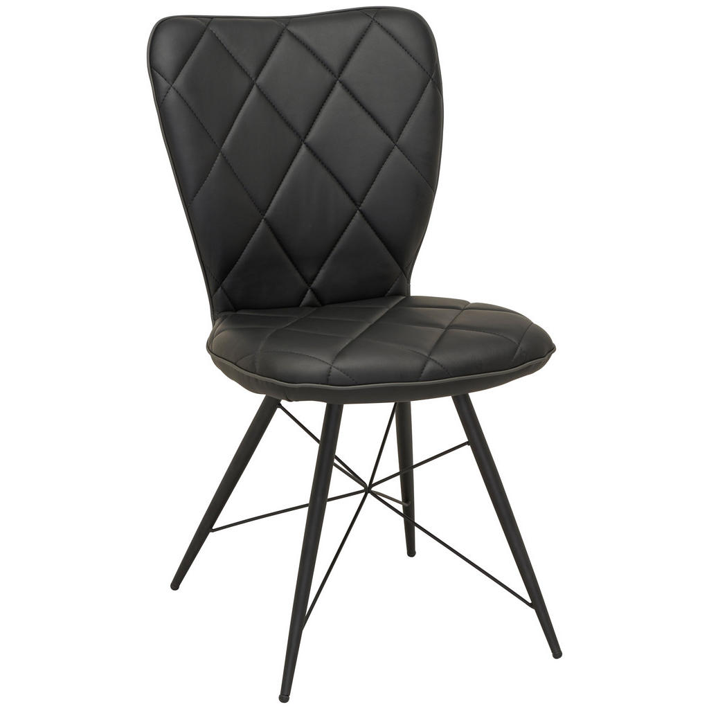 STOL, kovina, tekstil črna