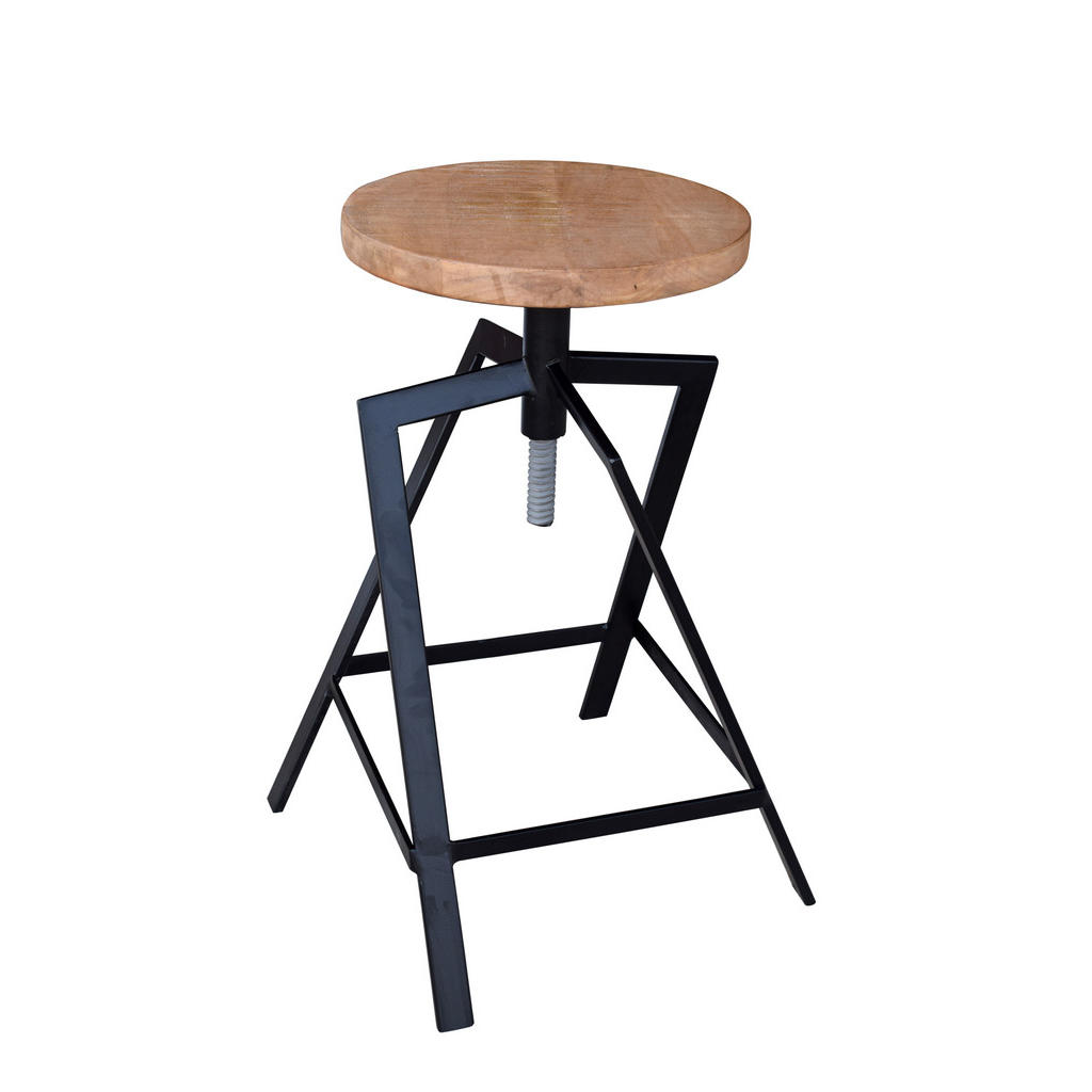 STOL, les, kovina naravne barve, črna