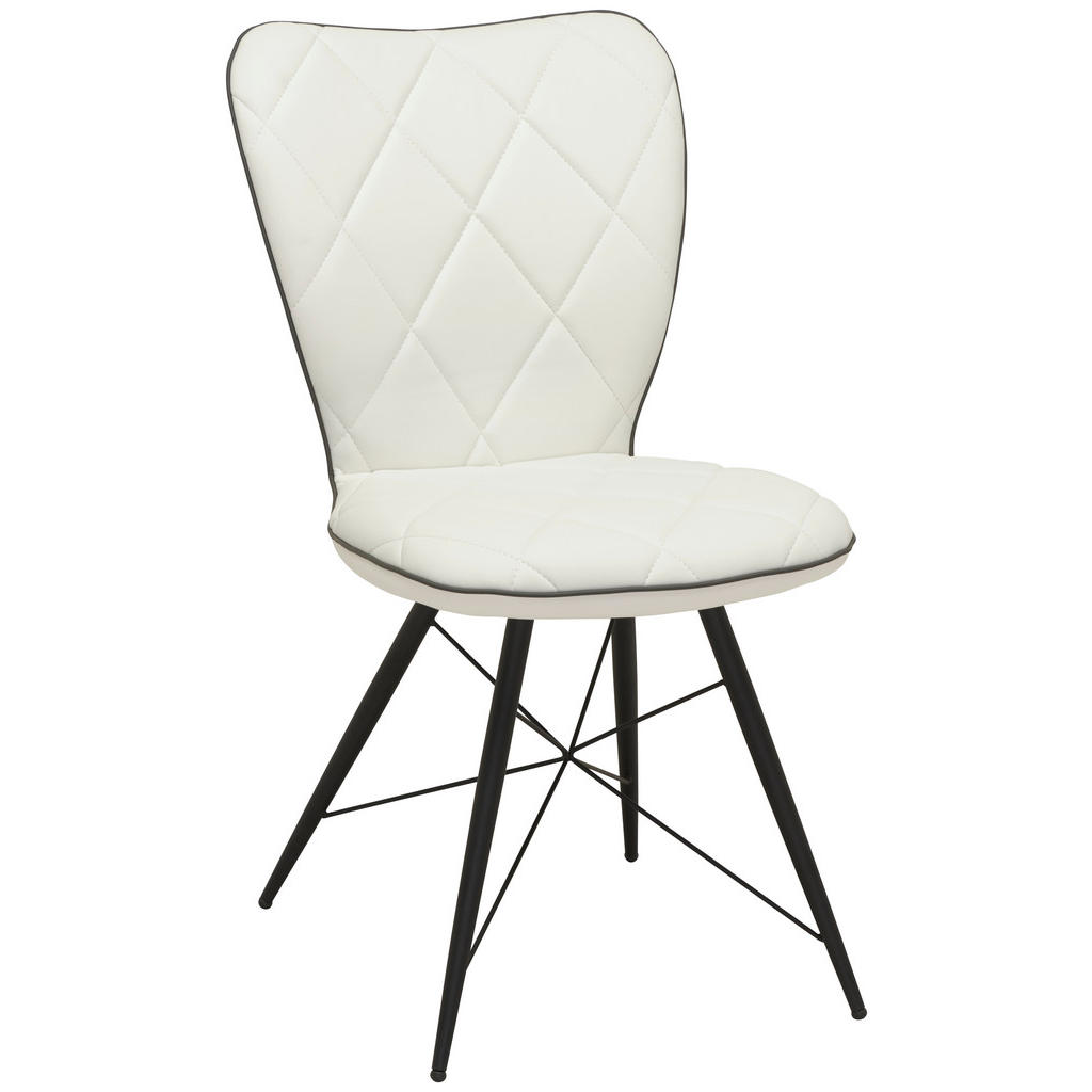 STOL, kovina, tekstil črna, bela