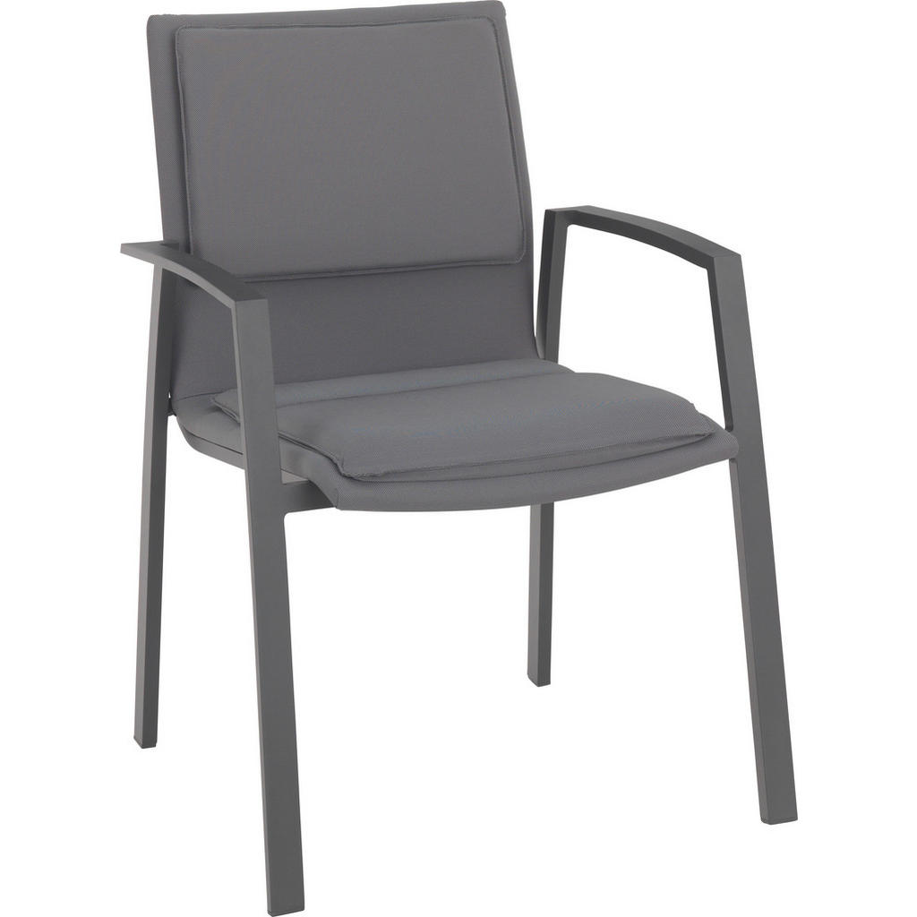 STOL aluminij antracit, siva