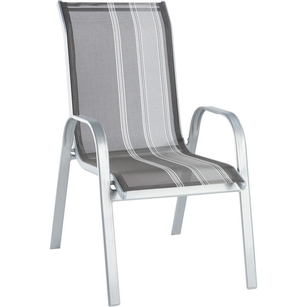 STOL aluminij, jeklo siva, srebrne barve