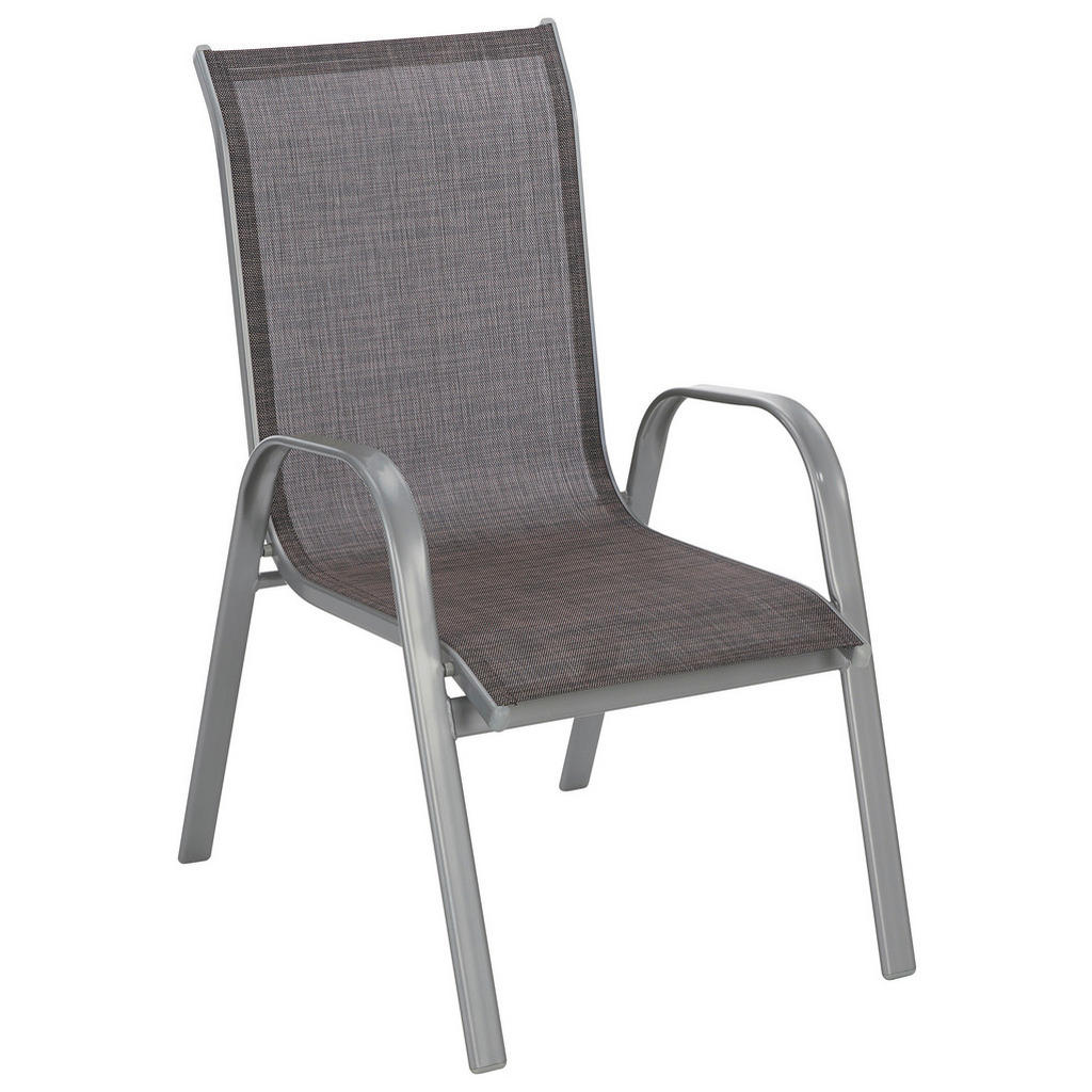 STOL aluminij, jeklo srebrne barve, svetlo rjava