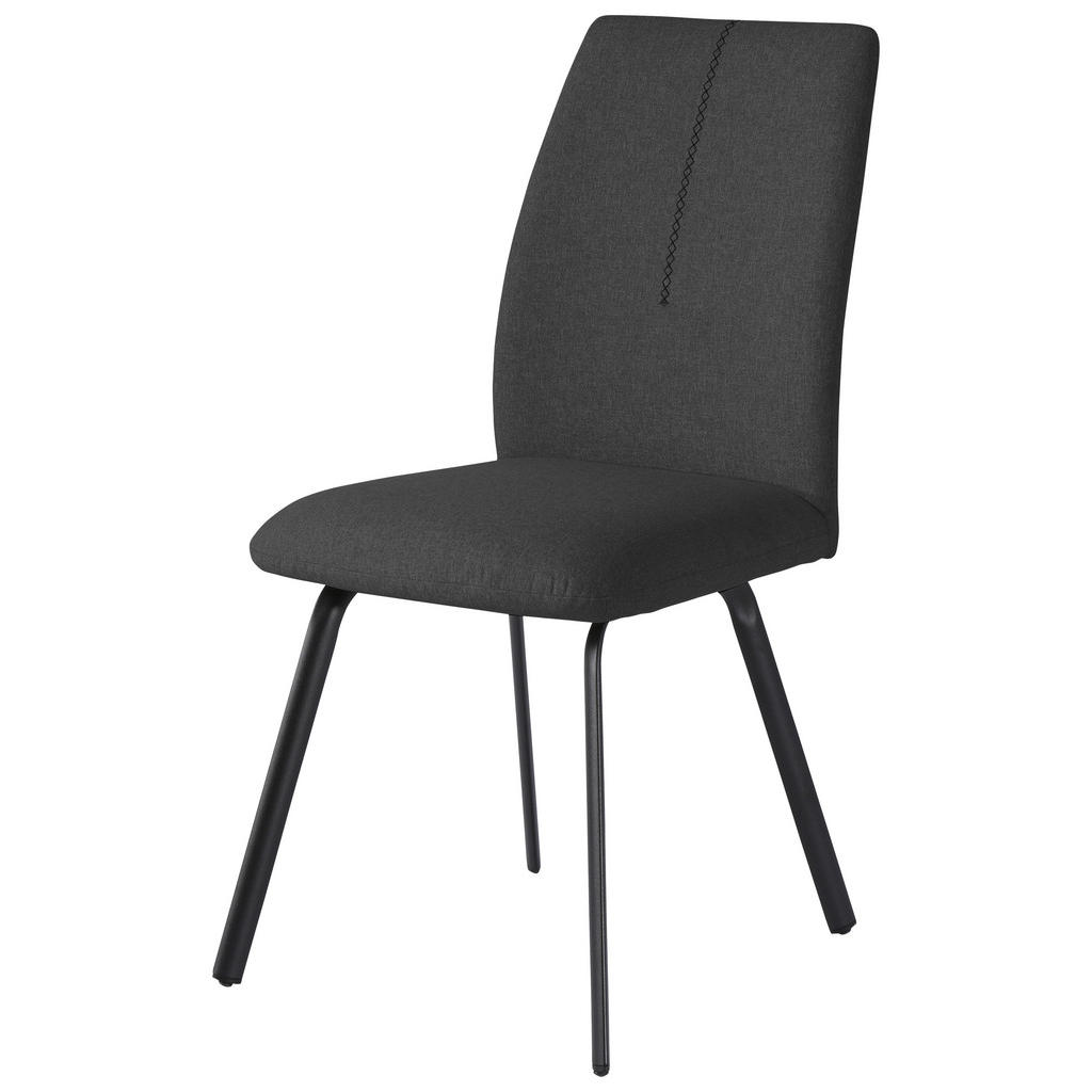 STOL, kovina, tekstil črna, temno siva