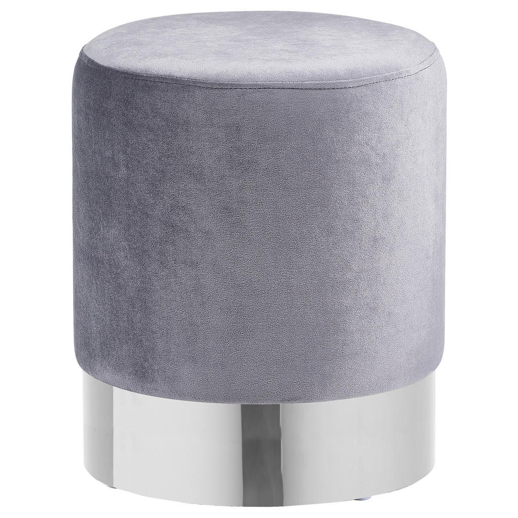 TABURE, kovina, tekstil siva, barve kroma