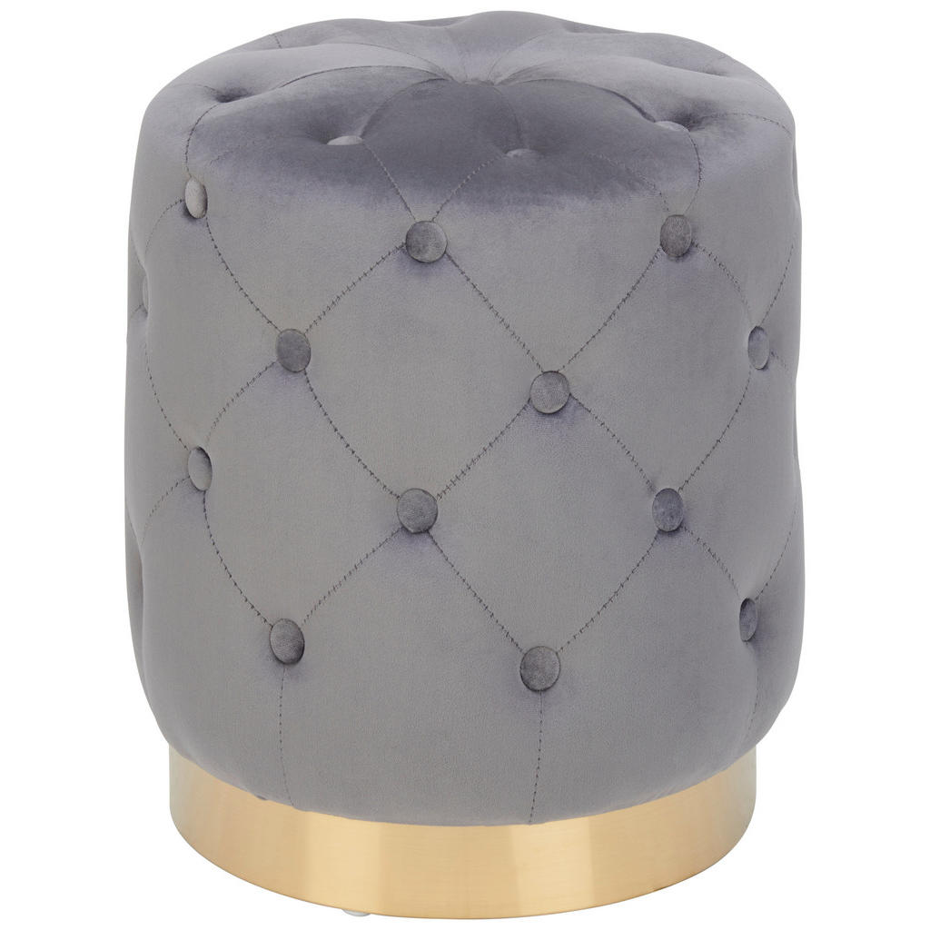 TABURE, les, kovina, tekstil siva, zlate barve