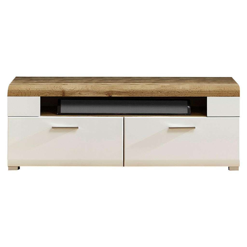 TV-ELEMENT bela, barve hrasta