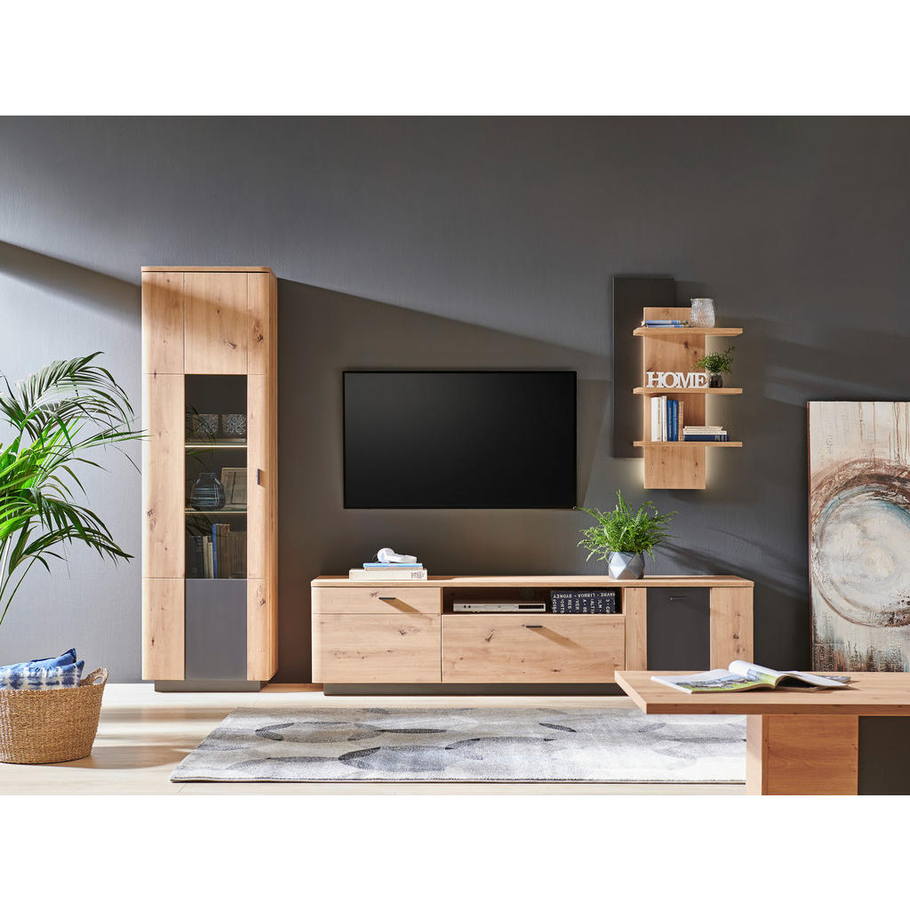 Alternative view of TV-ELEMENT antracit, barve hrasta