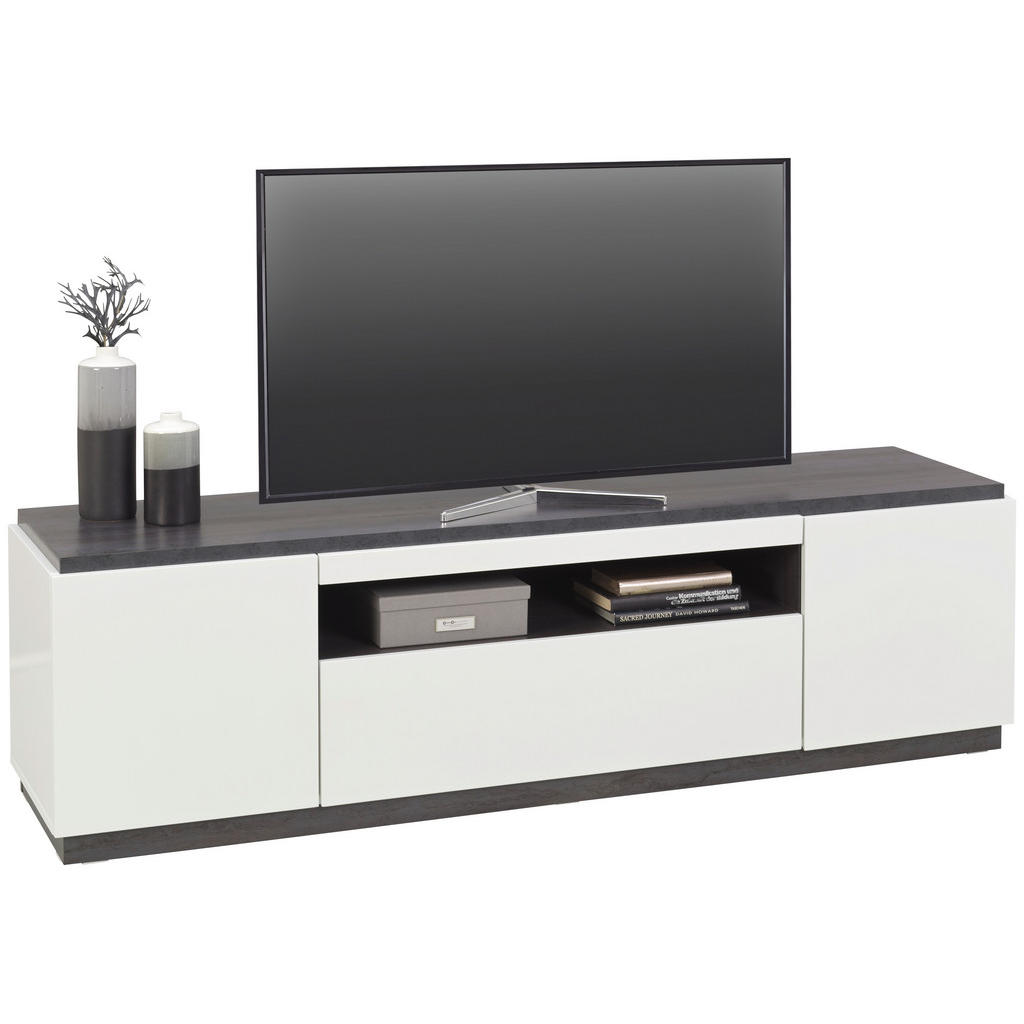 TV-ELEMENT bela, temno siva