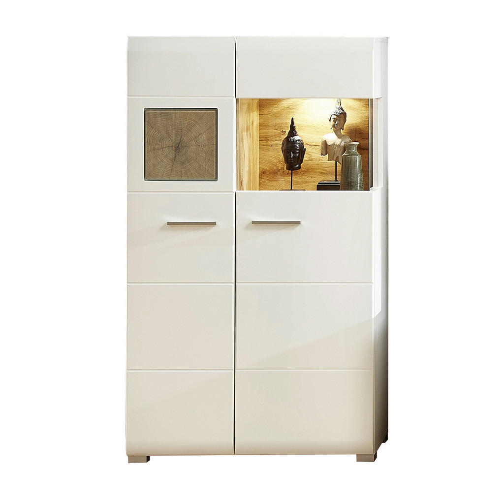 VITRINA, bela, barve hrasta