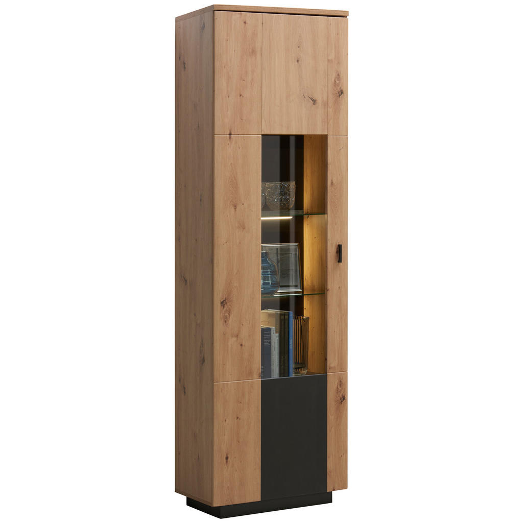 VITRINA, antracit, barve hrasta