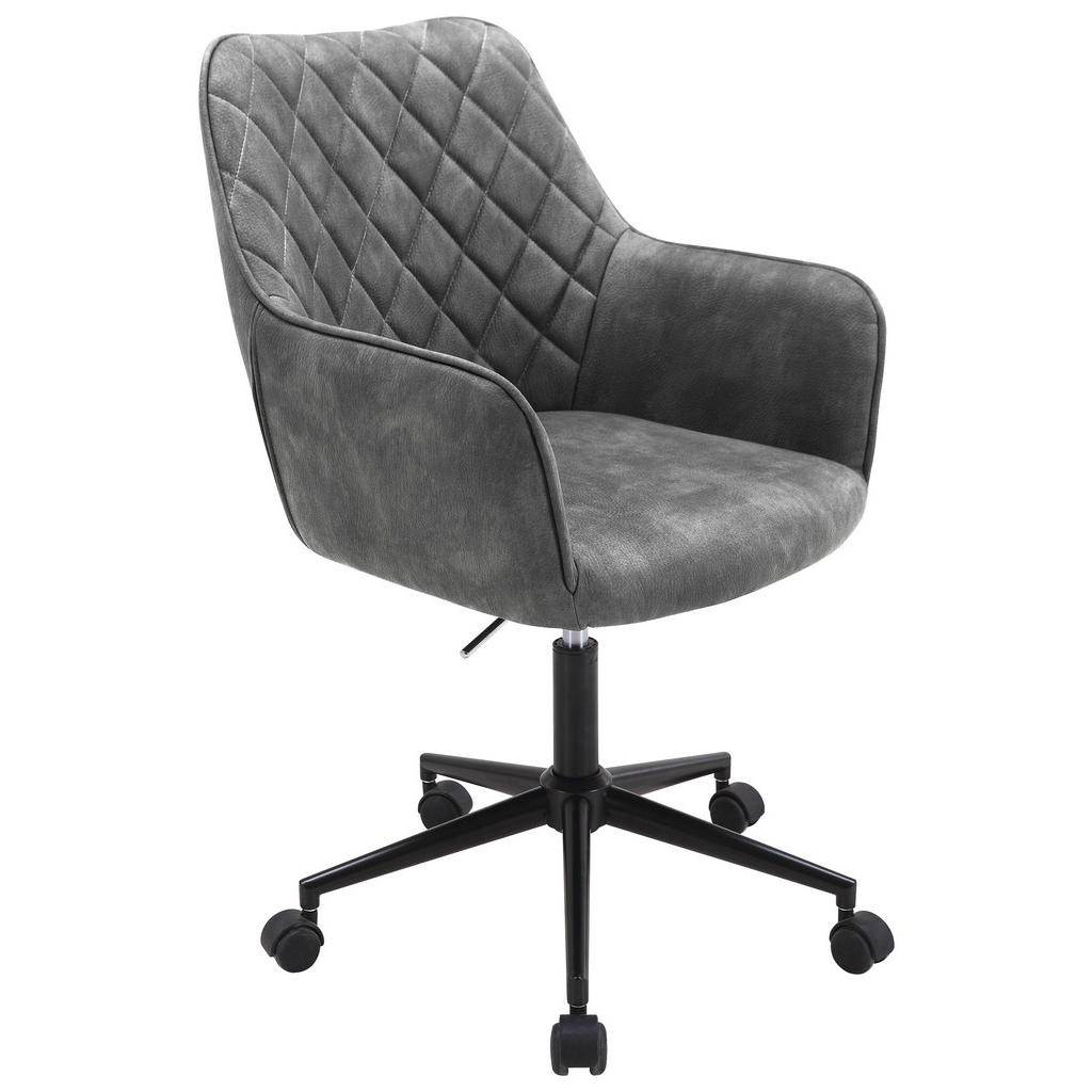 VRTLJIVI STOL kovina, umetna masa, tekstil siva, črna