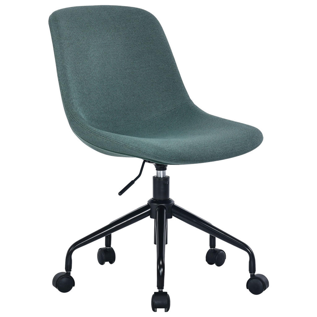 VRTLJIVI STOL kovina, umetna masa, tekstil črna, temno zelena