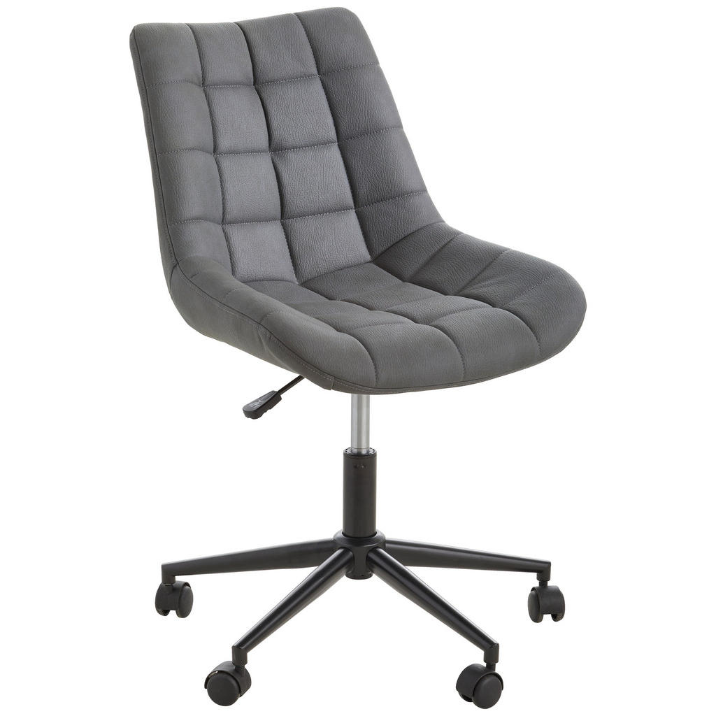 VRTLJIVI STOL kovina, umetna masa, tekstil siva, črna