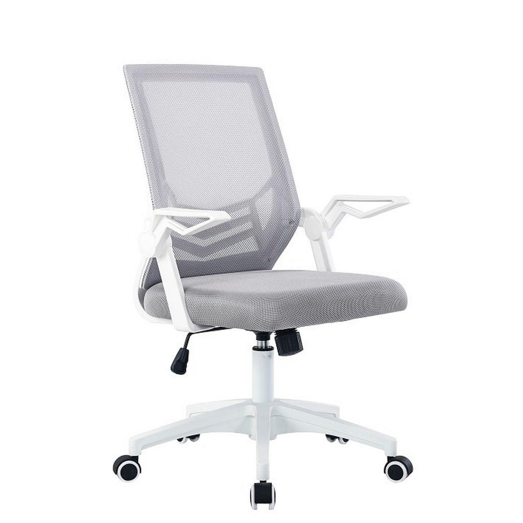 VRTLJIVI STOL kovina, umetna masa, tekstil siva, črna, bela