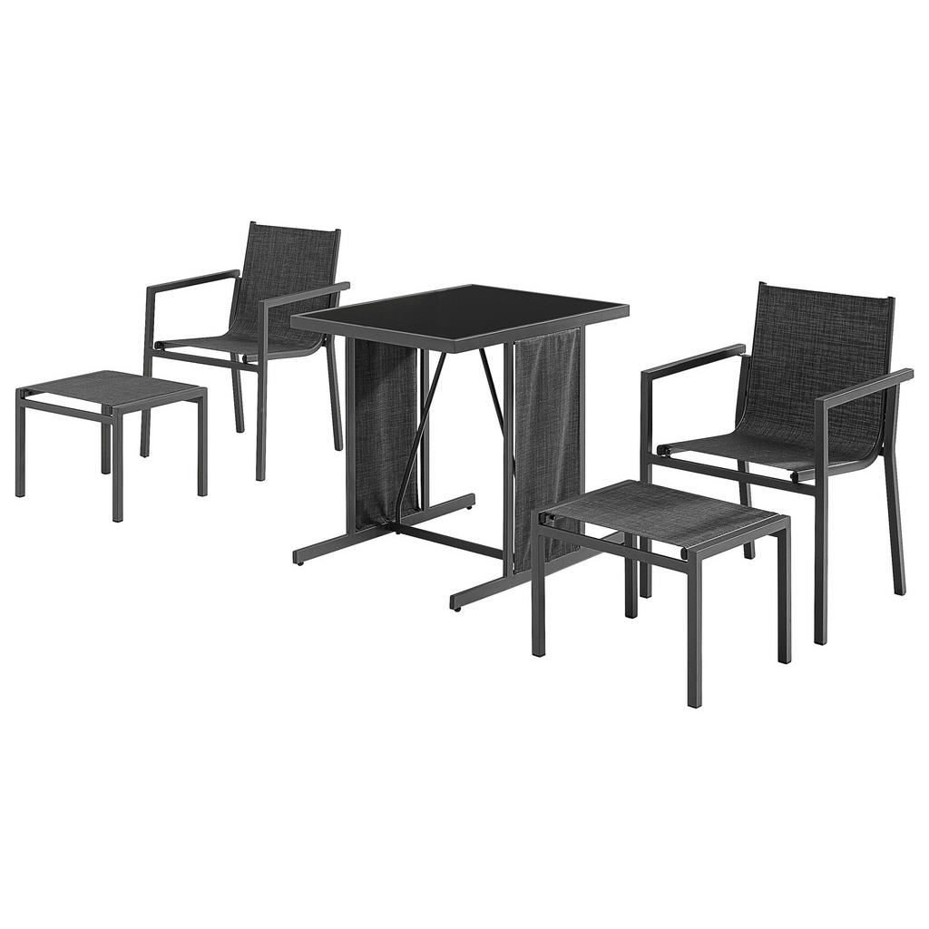 VRTNI SET  jeklo  siva, črna