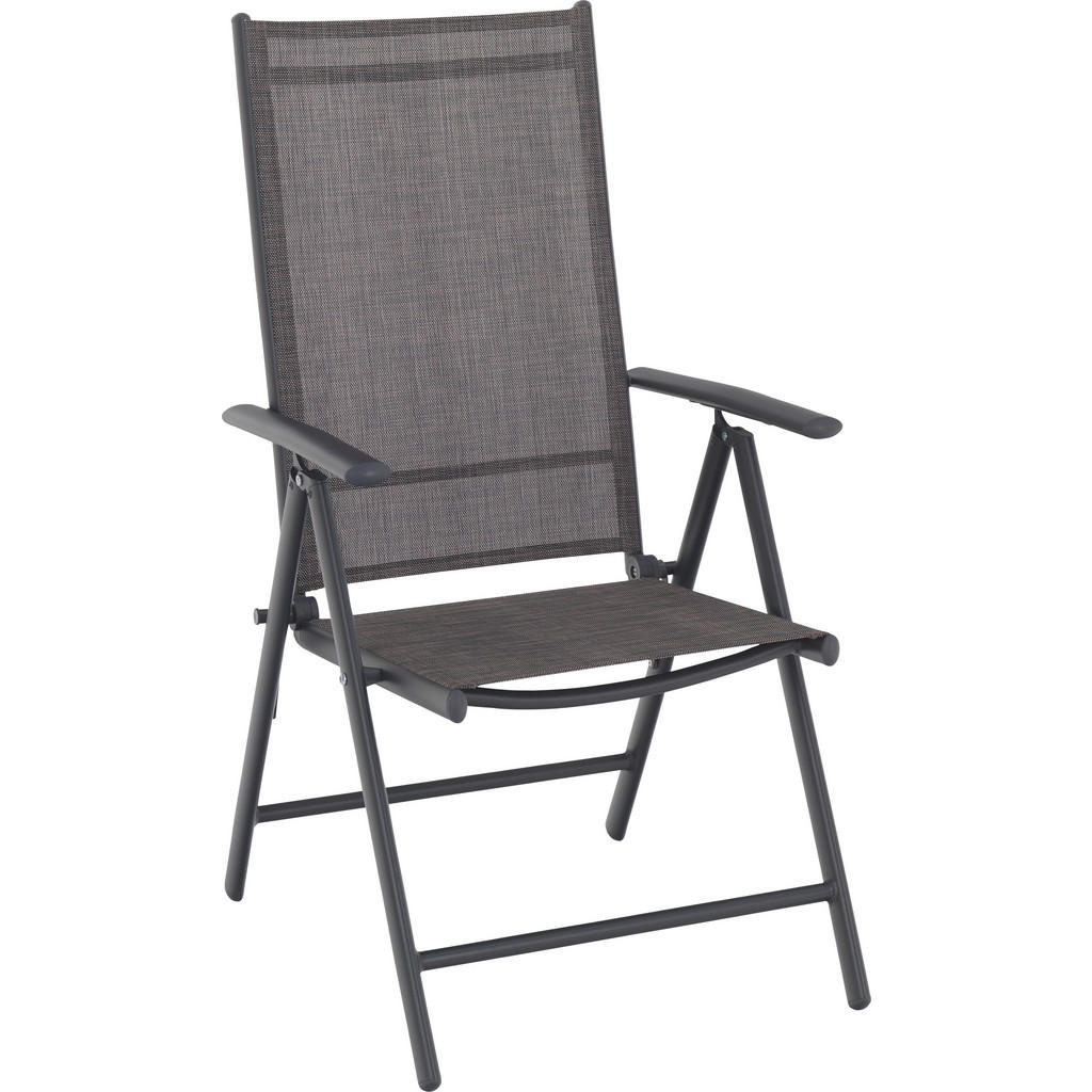 ZLOŽLJIV VRTNI SEDEŽ aluminij antracit, rjava