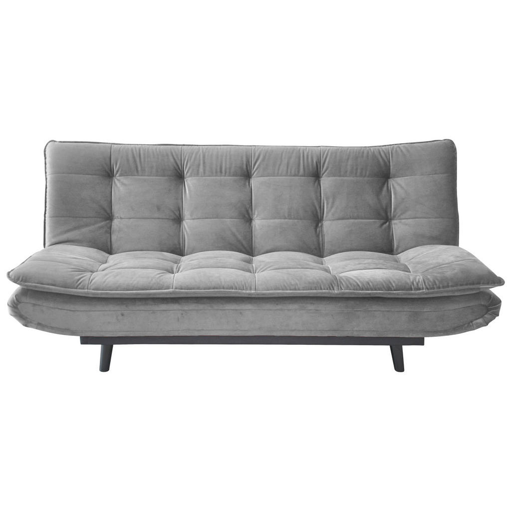 ZOFA S POSTELJNO FUNKCIJO, svetlo siva kovina, tekstil