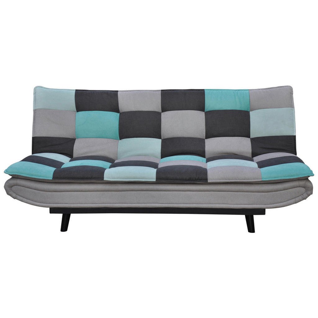 ZOFA S POSTELJNO FUNKCIJO, svetlo siva, svetlo modra, temno siva kovina, tekstil