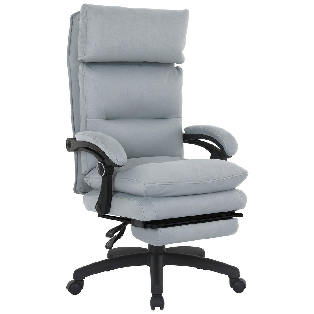 DIREKTORSKI STOL kovina, umetna masa, tekstil svetlo siva