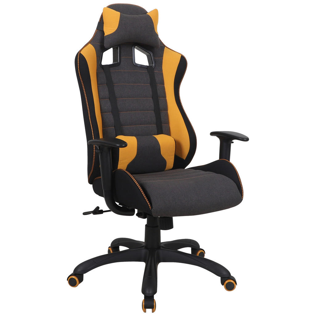 GAMING STOL umetna masa, tekstil antracit, oranžna