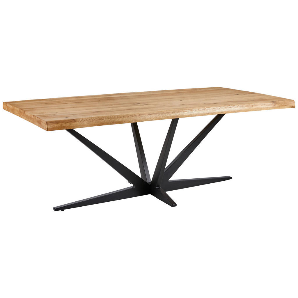 JEDILNA MIZA, masivno hrast črna, barve hrasta