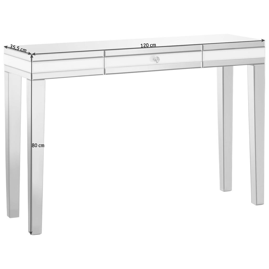 Alternative view of KONZOLNA MIZICA, 120/80/35,5 cm srebrne barve